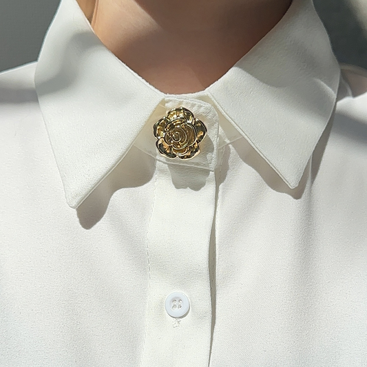 Button cover metal rose