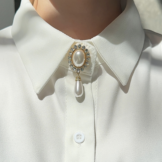 Antique drop pearl button cover