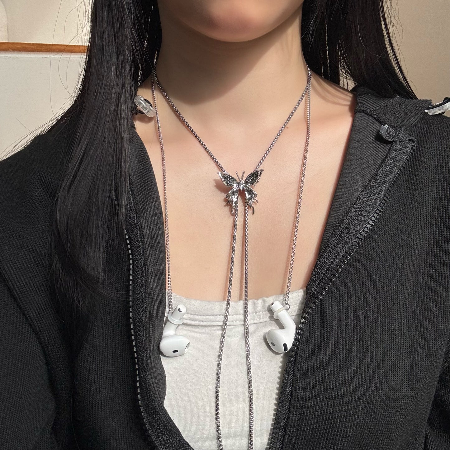 【3way】イヤホン×ジュエルネックレス