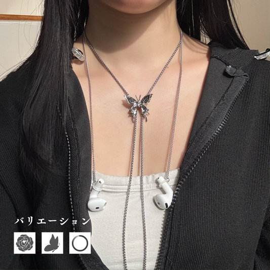 【3way】イヤホン×ジュエルネックレス