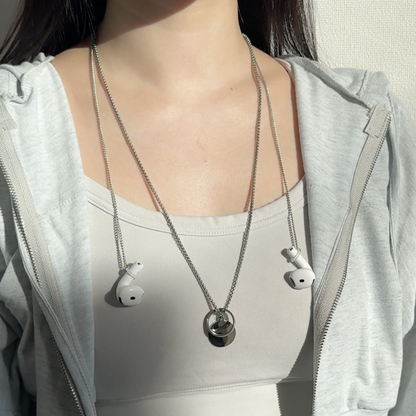 【3way】イヤホン×ジュエルネックレス