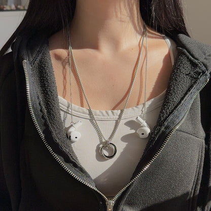 【3way】イヤホン×ジュエルネックレス