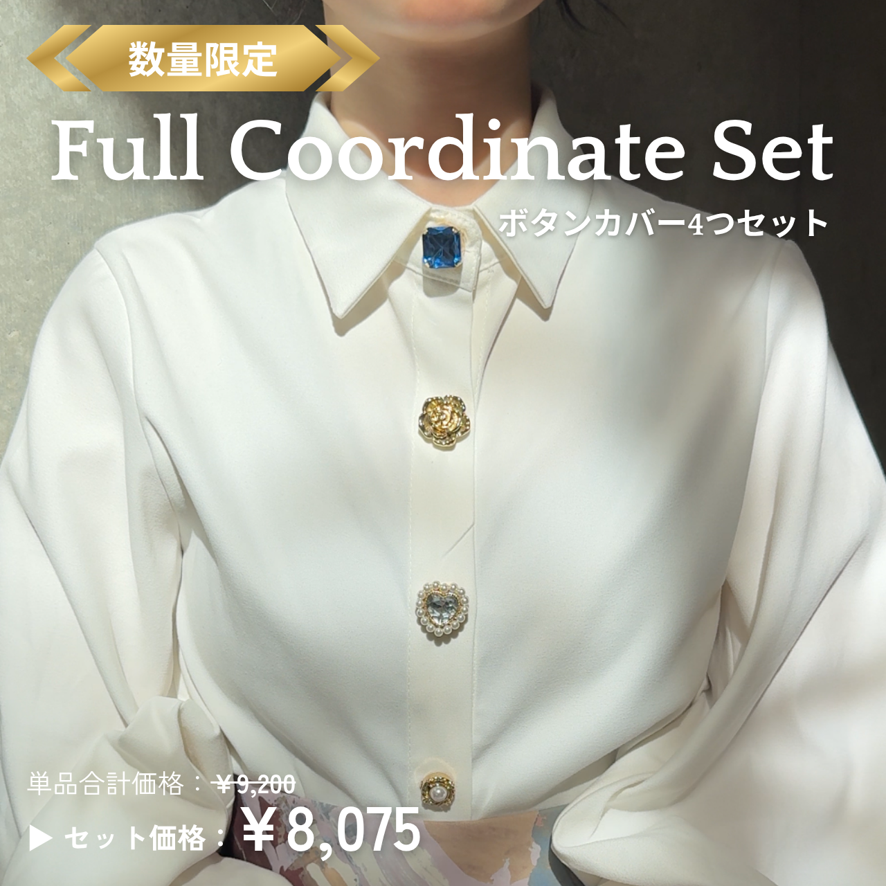 【リニューアル記念】ボタンカバー フルコーデセット