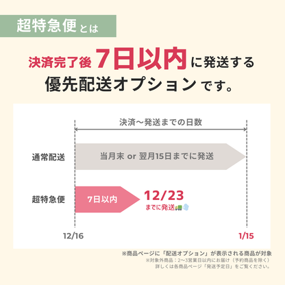 [数量限定] 超特急便オプション（＋¥600）